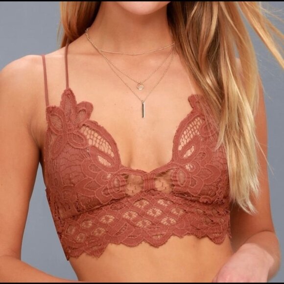 Free People Other - 5 for $25 Free People Adelaide Lace Bralette Copper size Small